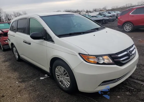2014 Honda Odyssey Lx из США, поврежденный, VIN 5FNRL5H24EB083698